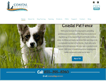 Tablet Screenshot of coastalpetfence.com